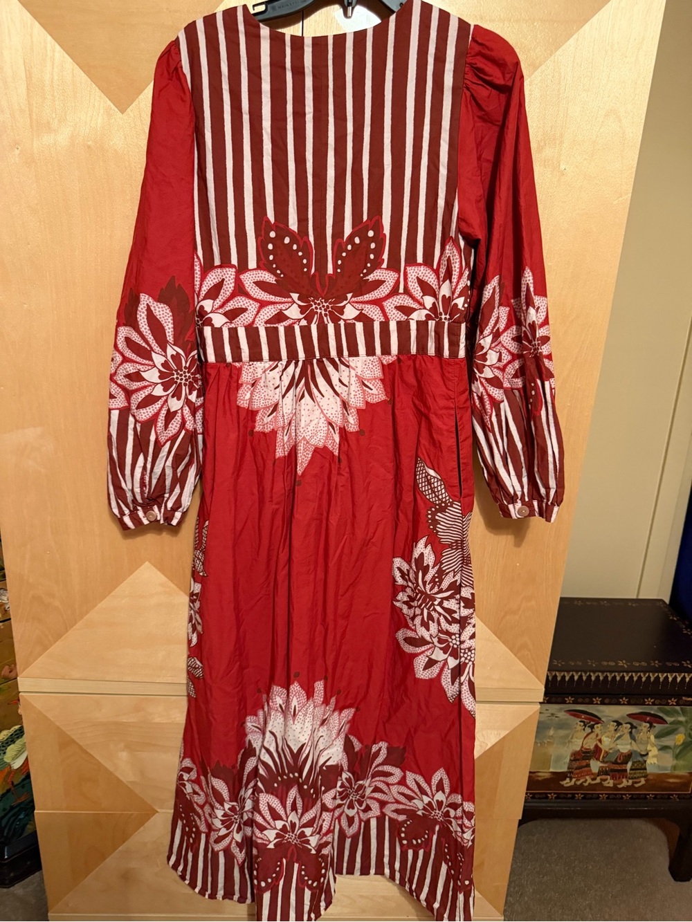 FARM Rio Rust Floral Button-Front Maxi Dress - Picture 3 of 5